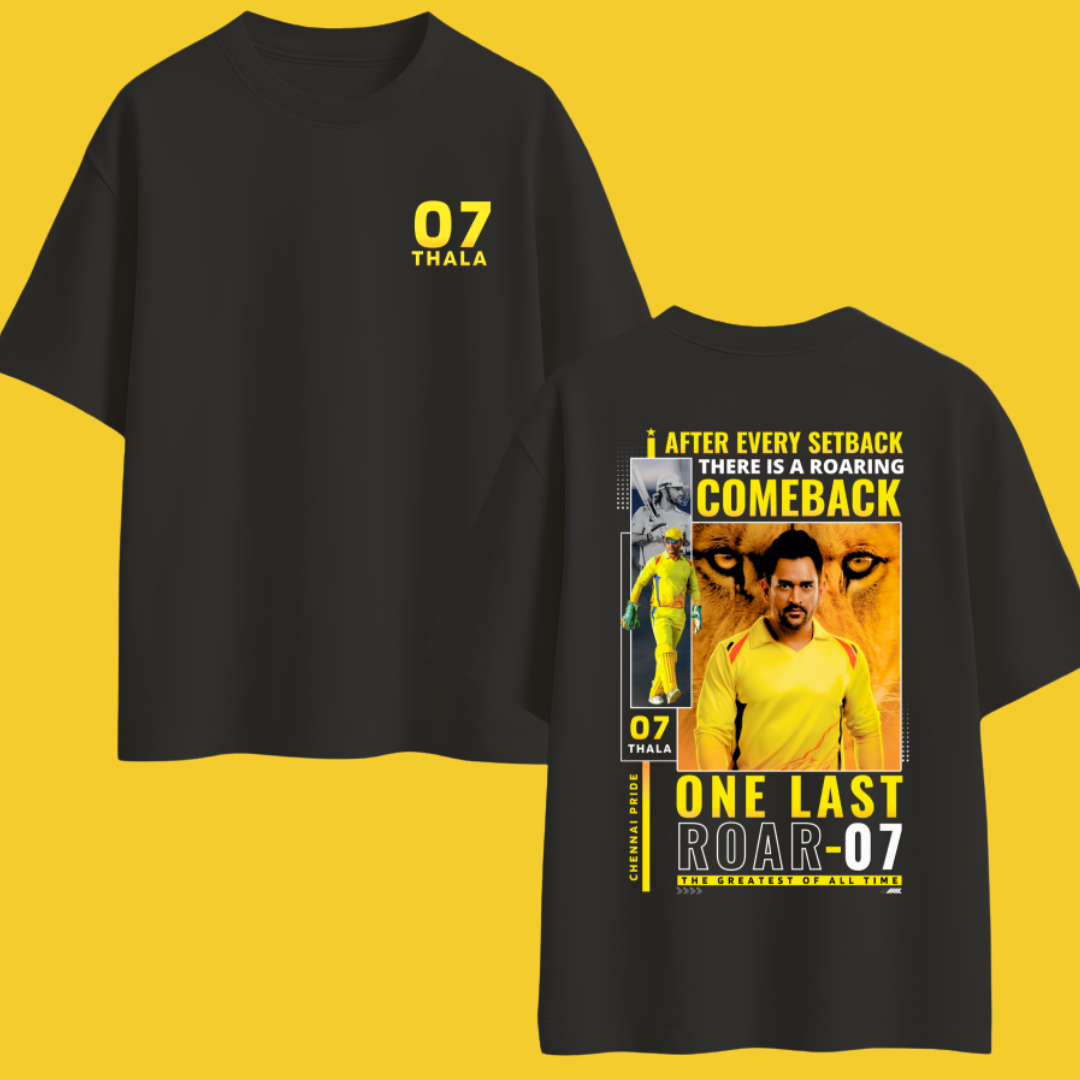 THALA 07- ONE LAST ROAR - Oversized Classic T-Shirt