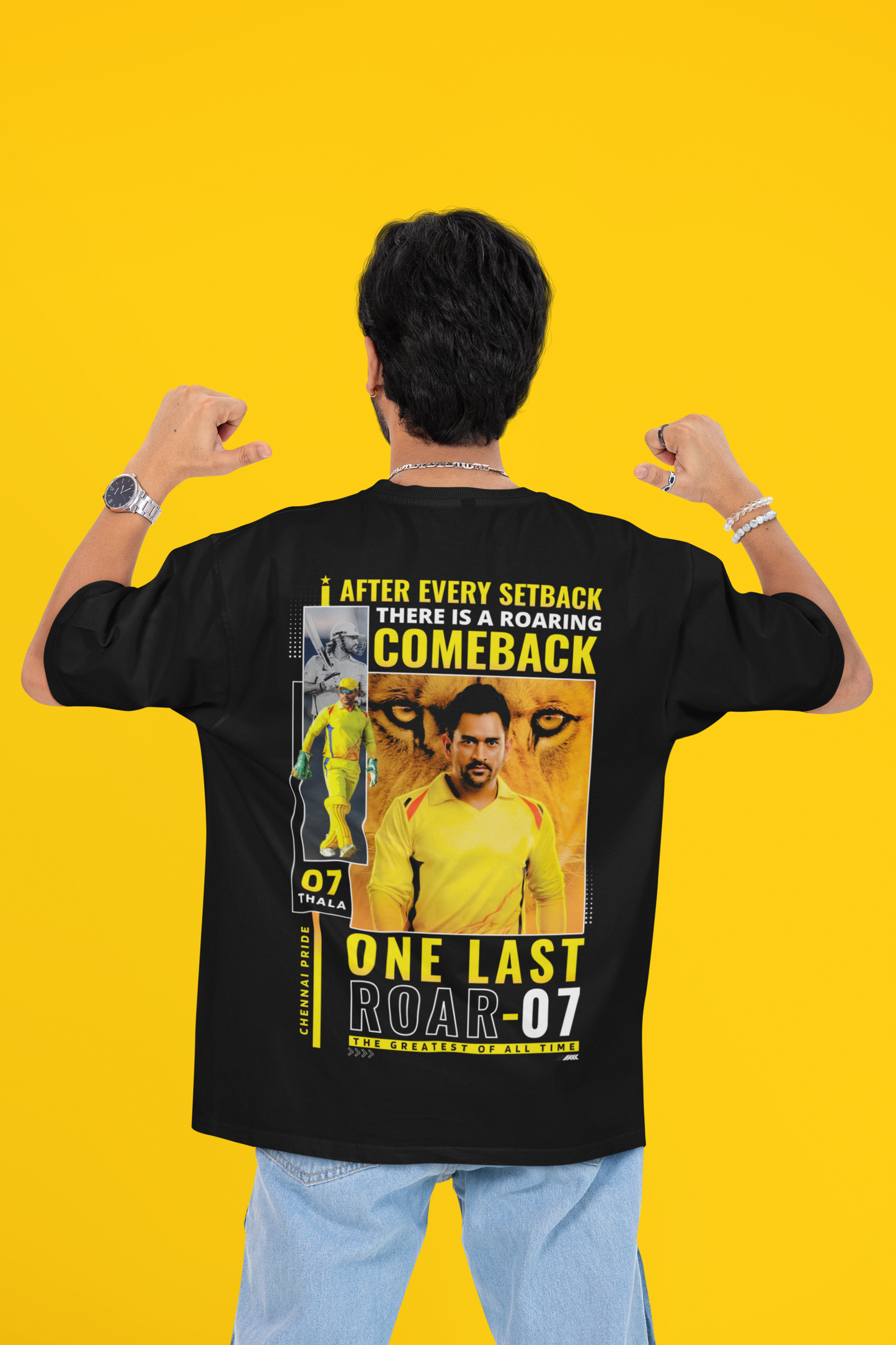 THALA 07- ONE LAST ROAR - Oversized Classic T-Shirt