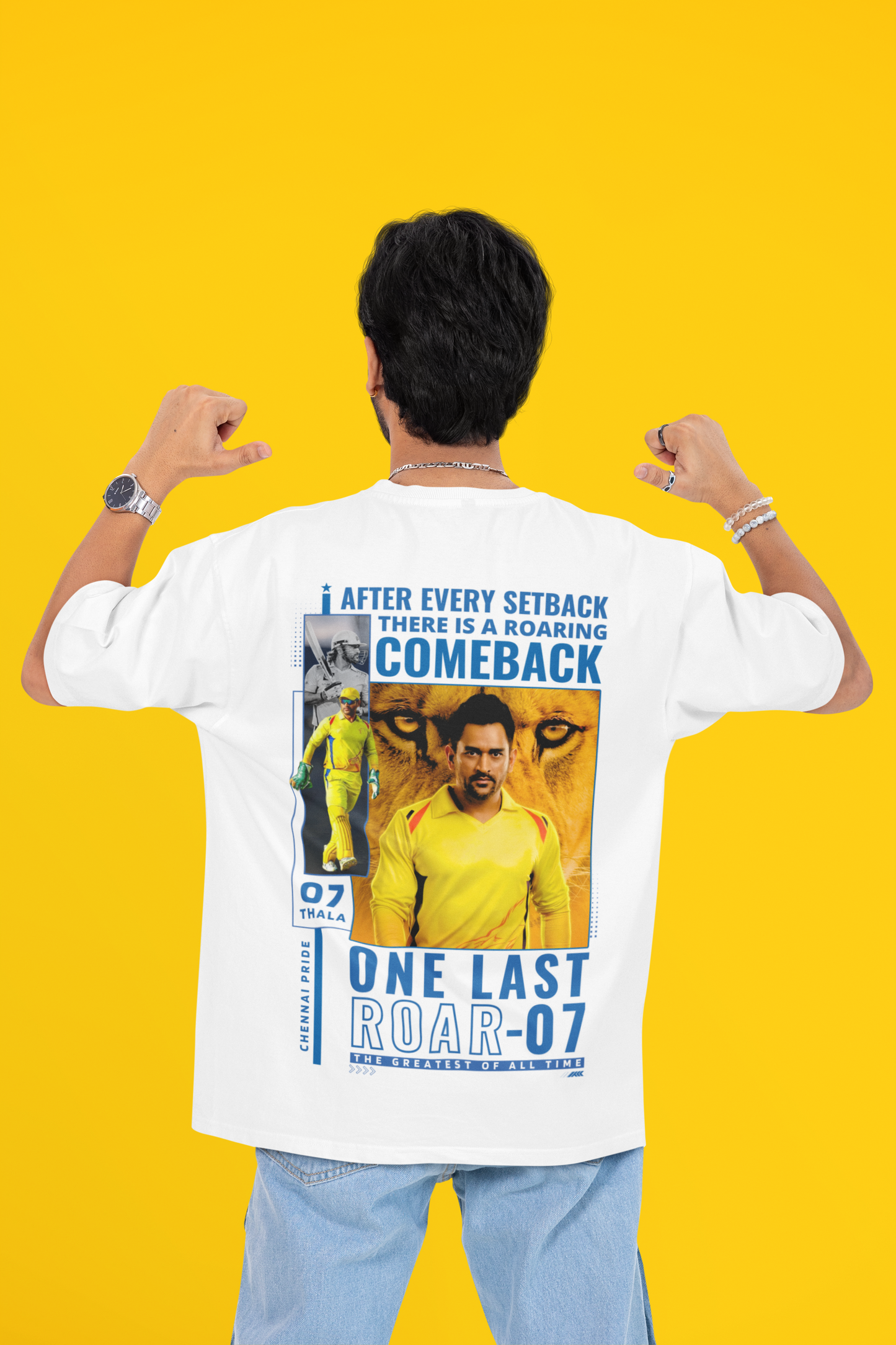 THALA 07- ONE LAST ROAR - Oversized Classic T-Shirt