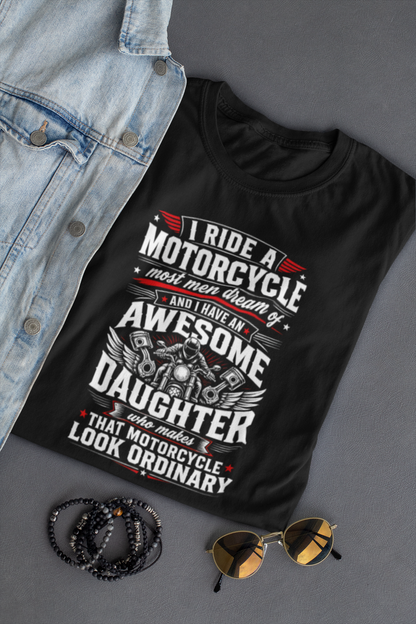 Biker Dad – Awesome Daughter T-Shirt